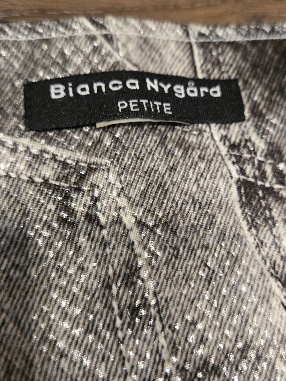 Bianca Nygård Petite Trompe L'oeil Denim & Snakeskin Print Top - Picture 5 of 5